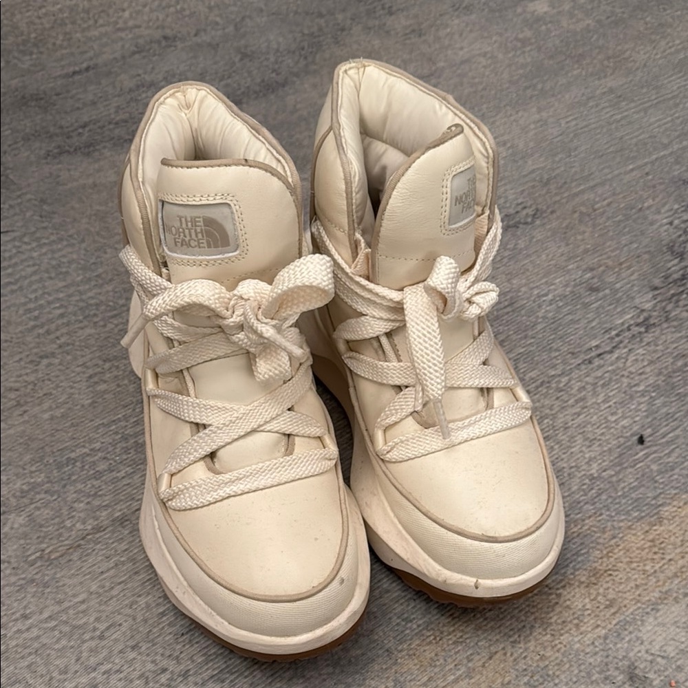 The North Face Cream High-Top Sneakers